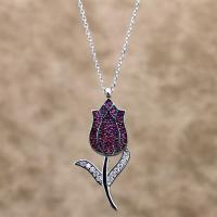 925 Ayar Gümüş Lale Hayalet Kolye