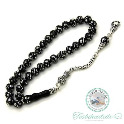 Burgu Papatya Model Erzurum Oltu Taşı Tesbih