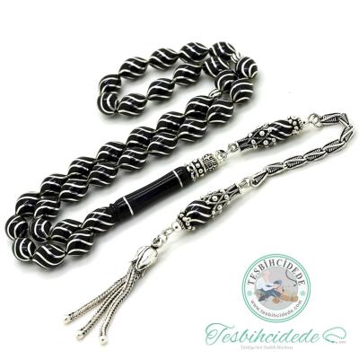 Çeşmi Bülbül İşlemeli Erzurum Oltu Taşı Tesbih