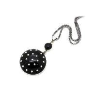 Erzurum El İşi Güverse Geleneksel Tasarım Oltu Taşı Kolye