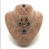 Markazit Ve Oltu Taşlı Gümüş Üçlü Takım