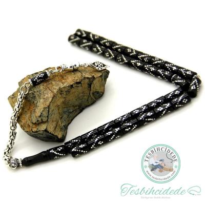 Tek Zigzag İşlemeli Kesme Model Erzurum Oltu Taşı Tesbih